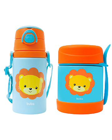 Kit Leão Garrafinha + Pote térmico Buba