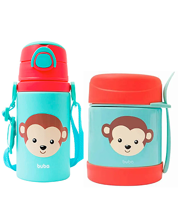 Kit Macaco Garrafinha + Pote térmico Buba