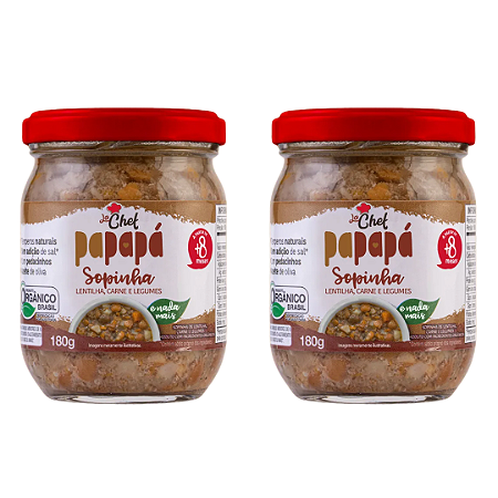 Kit 2 Sopinha La Chef Orgânica Papapa - 180g