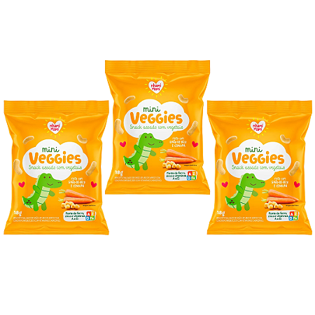 Kit 3 Mini Veggies Grão de Bico e Cenoura - Nhami Mami