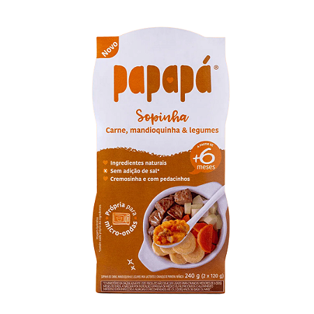 Kit Sopinha Carne, Mandioquinha e Legumes 240g - Papapá