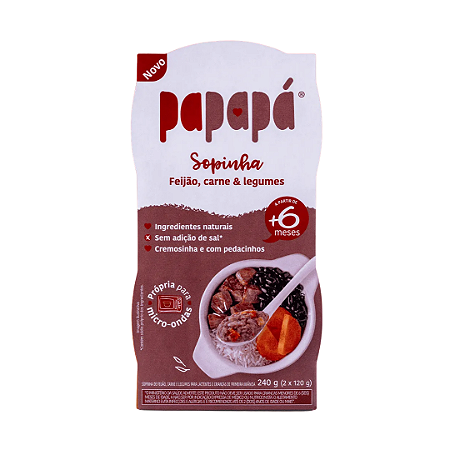 Kit Sopinha Feijão, Carne e Legumes 240g - Papapá