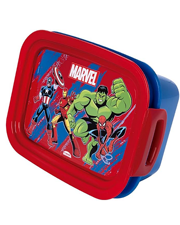 Marmita Infantil Avengers com Trava 630ml - Plasútil