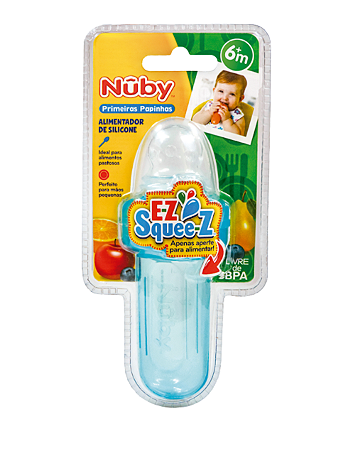 Alimentador de Silicone +3m Azul - Nuby