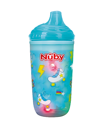 Copo Térmico Pisca-Pisca c/ Bico Rígido Azul - Nuby