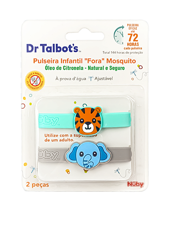 Pulseira Infantil Fora Mosquito c/ 2 unidades - Nuby