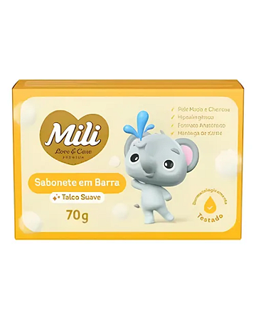 Sabonete em Barra Talco Suave Mili - 70g