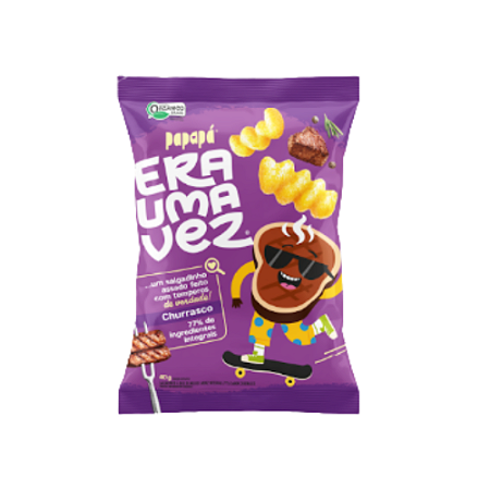 Salgadinho Integral Organico Churrasco 40g - Era uma Vez