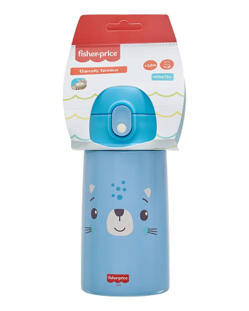Garrafa Termica Inox 400ml Play Time MeninO Fisher Price