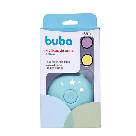 Kit de Lixa de Unha Elétrico Infantil Azul - Buba