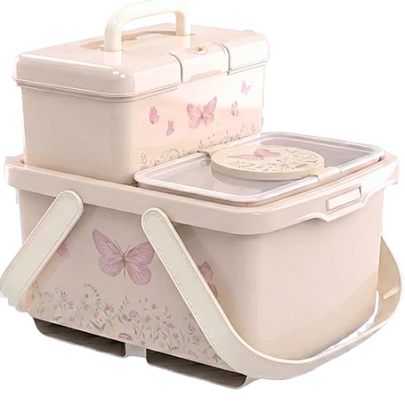Kit Infantil Trocador de Fralda Borboleta com 3 peças - Plasutil