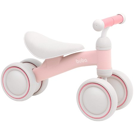 Bicicleta de Equilíbrio 4 rodas Rosa - Buba