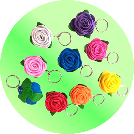 Chaveirinho com rosa em EVA