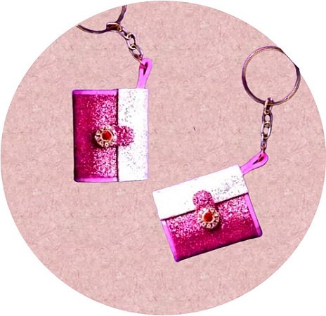 Chaveirinho mini bolsa feminibna em EVA