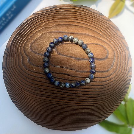 Pulseira de Sodalita Esfera 6mm – Intuição, Clareza e Direcionamento