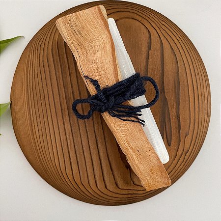 Kit Selenita e Palo Santo - Limpeza e Purificação