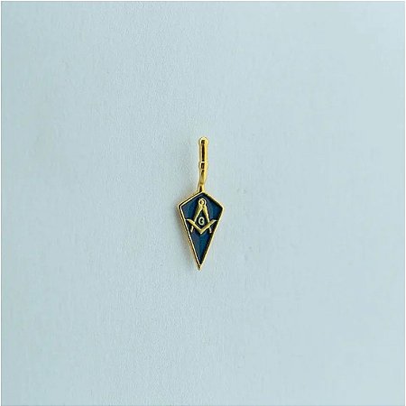 Pin Trolha com Esquadro e Compasso Azul
