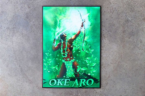 Quadro Decorativo MDF - Oxóssi: Okê Arô (Abertura de Caminhos)