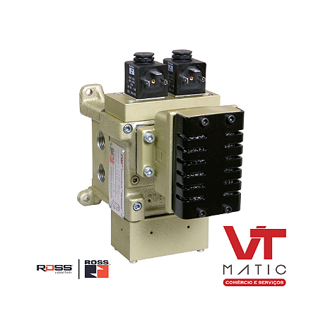 Válvula de Segurança Pneumática Ross Controls TN4 1/2" BSP 24 VCC DM2DDB42A21