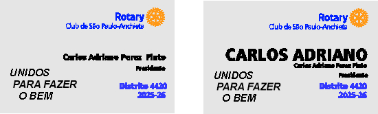 CRACHÁ DE AÇO INOX GESTÃO 2025-2026
