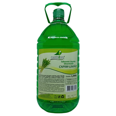 4 UNIDADES SABONETE LÍQUIDO CAPIM - LIMAO 1,990 L