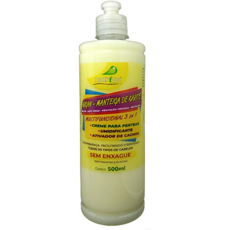 6 UNIDADES CREME PARA PENTEAR SEM ENXAGUE ÓLEO DE ARGAN + MANTEIGA DE KARITE  500 ML