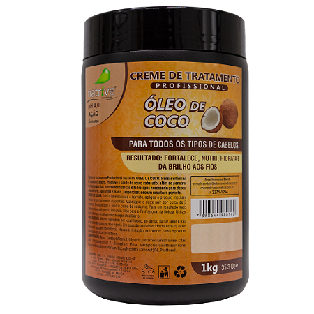 6 UNIDADES CREME TRATAMENTO ÓLEO DE COCO 1 KG