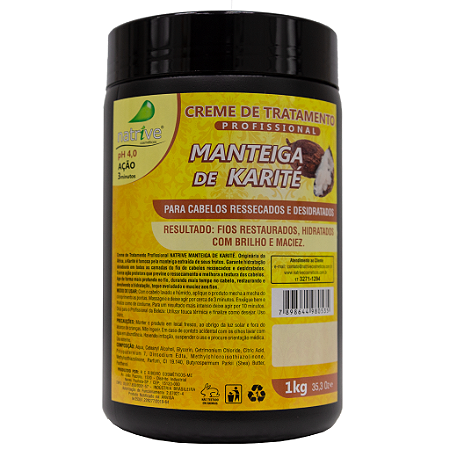 6 UNIDADES CREME TRATAMENTO MANTEIGA DE KARITÉ 1 KG