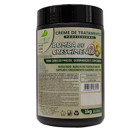 6 UNIDADES CREME TRATAMENTO BOMBA DE CRESCIMENTO 1 KG