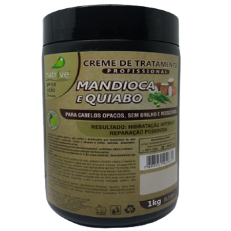 6 UNIDADES CREME TRATAMENTO MANDIOCA E QUIABO 1 KG