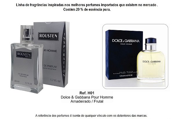 PERFUME H01 MASCULINO INSPIRAÇÃO DOLCE & CABBANA