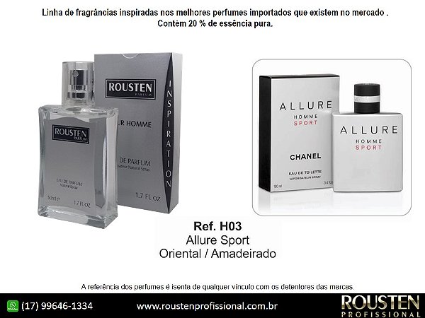 PERFUME H03 MASCULINO INSPIRAÇÃO ALLURE SPORT
