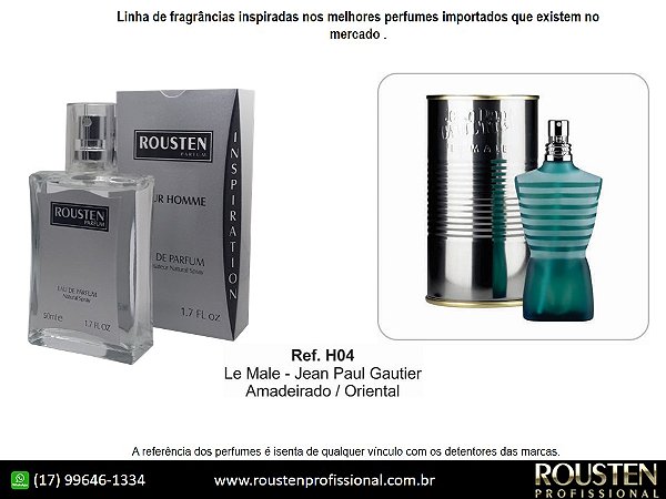 PERFUME H04 MASCULINO INSPIRAÇÃO LE MALE - JEAN PAUL GAULTIER