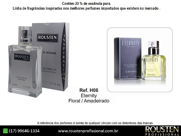 PERFUME H06 MASCULINO INSPIRAÇÃO ETERNITY
