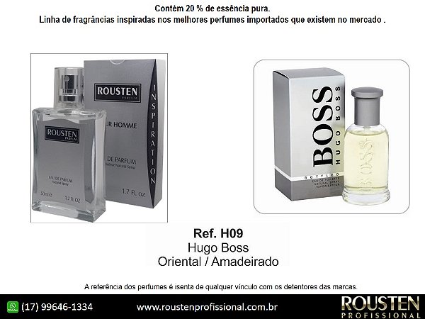 PERFUME H09 MASCULINO INSPIRAÇÃO HUGO BOSS