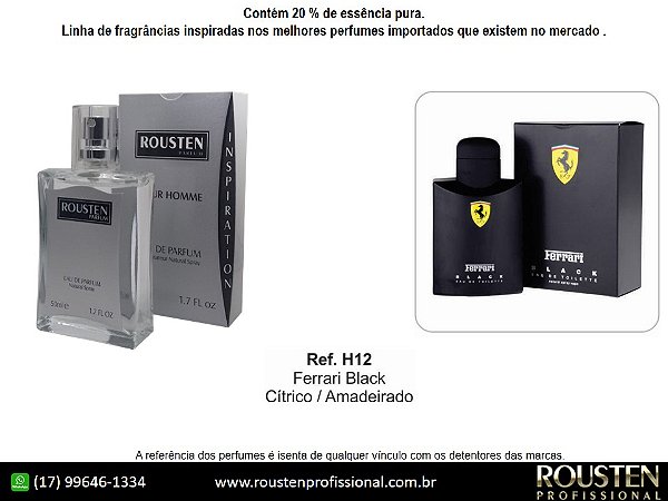 PERFUME H12 MASCULINO INSPIRAÇÃO FERRARI BLACK