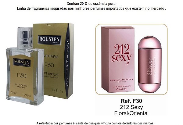 PERFUME F30 FEMININO INSPIRAÇÃO 212 SEXY