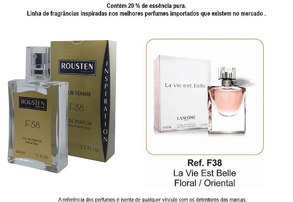 PERFUME F38 FEMININO INSPIRAÇÃO LA VIE EST BELLE