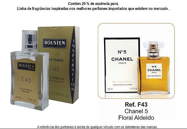 PERFUME F43 FEMININO INSPIRAÇÃO CHANEL 5