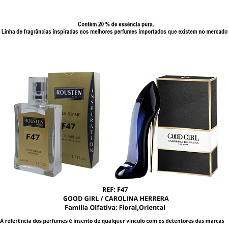 PERFUME F47 FEMININO INSPIRAÇÃO GOOD GIRL