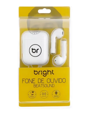 Fone Sem Fio Bright Fn561 Bt 5.0 Bco