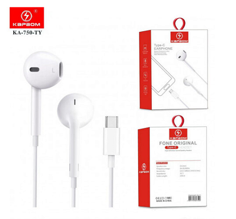 Fone De Ouvido Tipo C - Kap-750-Ty
