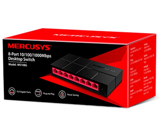 Switch Mercusys 8 Portas Ms108g