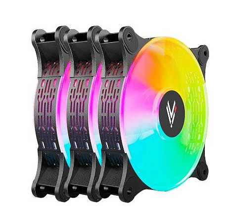 Kit 3 Fan Hilevel Lite Argb C/Controlador