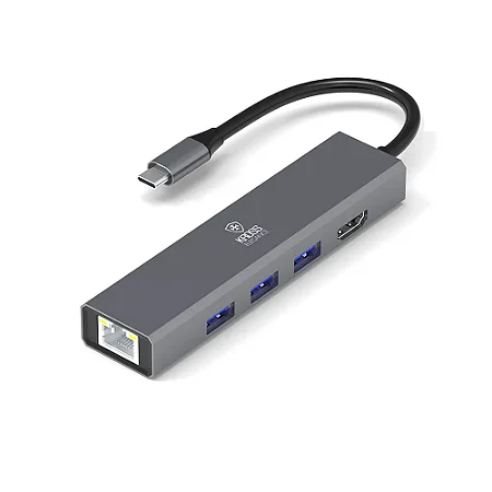 Adaptador Kross Usb-C/Hdmi/3-Usb/Rj45 Uct618