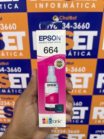 Refil Tinta Epson T664 Magenta - Premium