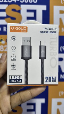 Cabo Tipo C/Usb Agold Pro 20W - 1 Metro