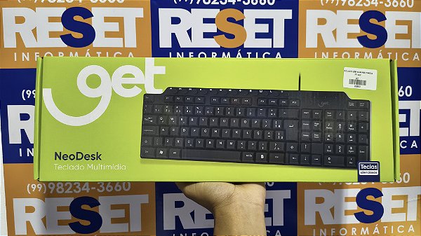 Teclado Usb Slim Multimidia Pt Get