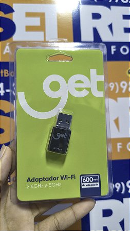 Adaptador Wi Fi Usb 600Mbps 2.4/5G Get