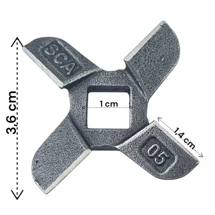 Faca cruzeta CARBONO para moedor de carne 05,9,10,12,22,32,98,106,109